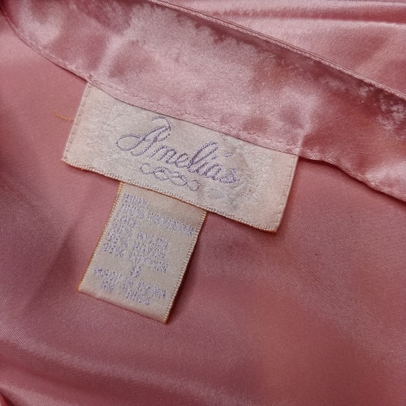Vintage Pink Satin Slip Nightie nightgown lingerie - Picture 5 of 5